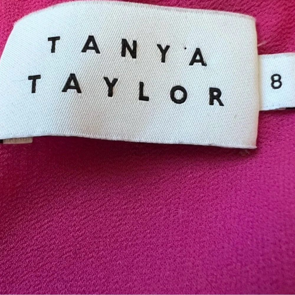 Tanya Taylor Paris Hammered Silk Wrap Dress in Ikat Flower Pink $545 - Picture 5 of 12